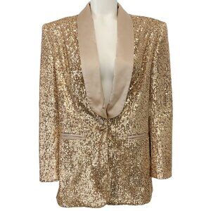 Redemption Gold Sequined Smoking Blazer